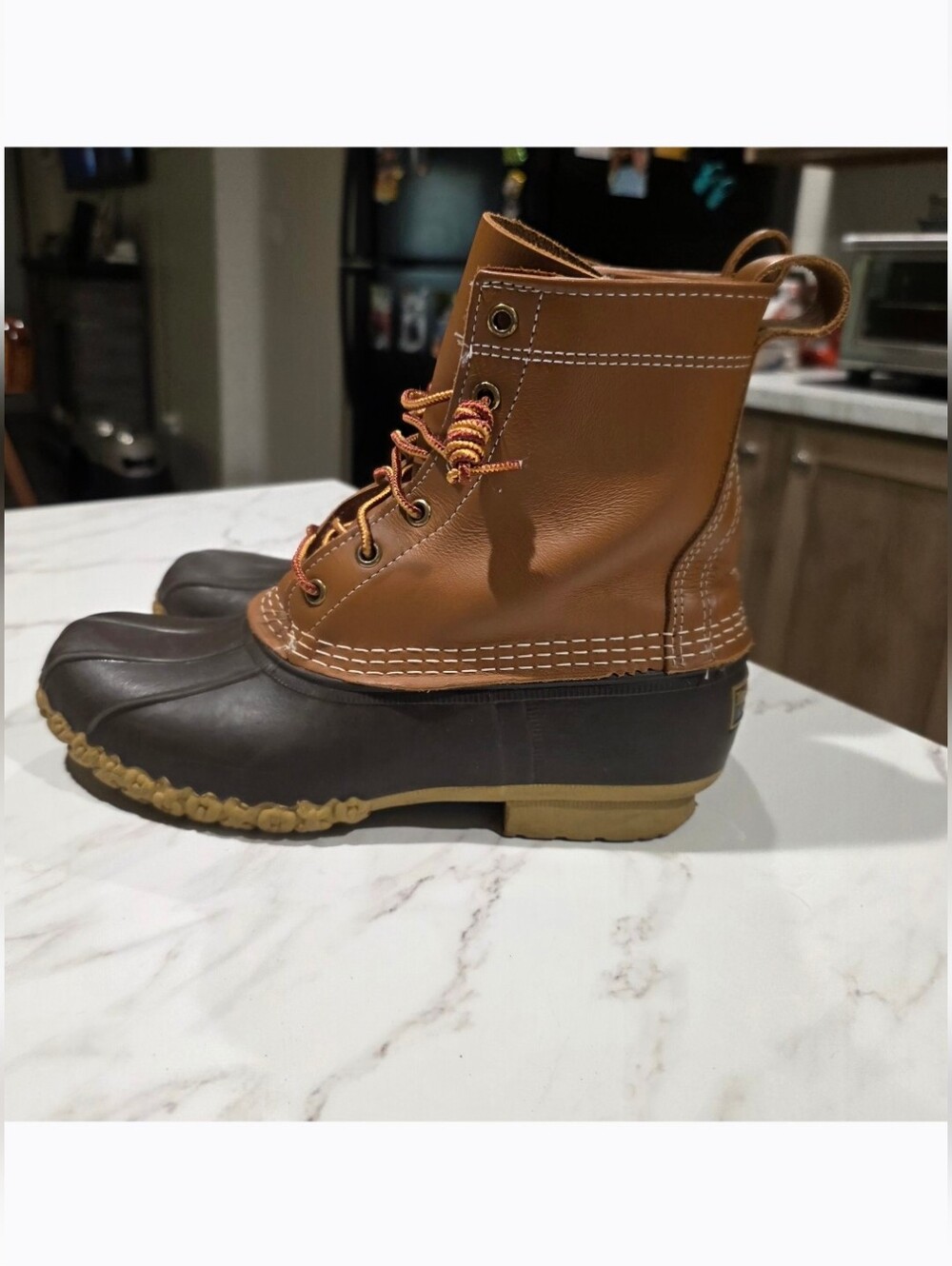 L.L. Bean Womens Waterproof Duck Boots Size 8 Leather Winter Outdoors